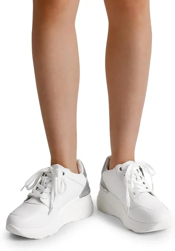 Vista 7 de DREAM PAIRS Zapatos deportivos de cuña para mujer, plataforma de tacón alto, zapatos de moda para uso casual y diario