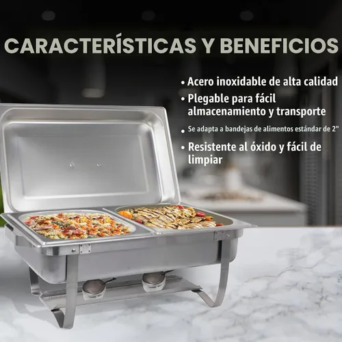 Vista 8 de Sterno Juego de platos plegables para bufé, 8 piezas