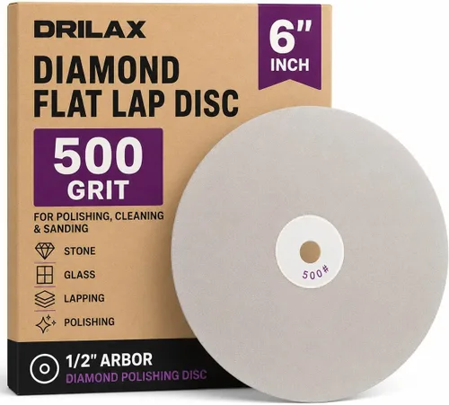 Vista 12 de Drilax Disco de regazo plano de diamante de 6 pulgadas, grano 80