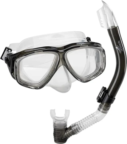 Vista 7 de Speedo Máscara de Buceo con Snorkel Unisex para Adultos Anti-empañamiento con Cubierta para la Nariz Serie Adventure