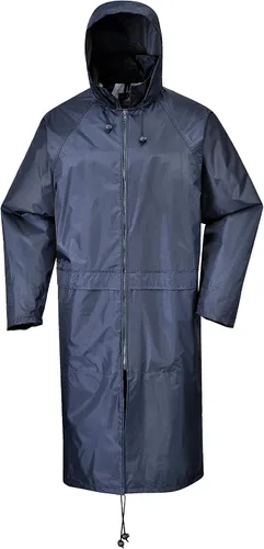 Vista 2 de Portwest S438 - Chubasquero largo para hombre, ligero, impermeable, clásico
