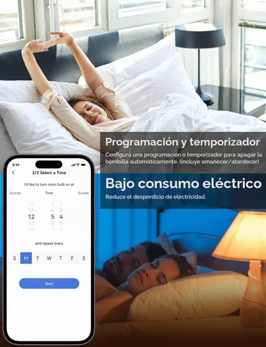 Vista 3 de Refoss Las bombillas inteligentes funcionan con Apple HomeKit, bombillas inteligentes que cambian de color compatibles con Siri, Alexa y Google