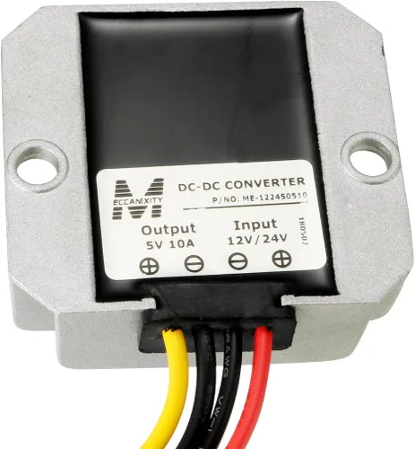 Vista 3 de uxcell uxcell - Regulador convertidor de corriente CC 12V/24V a DC 5V 10A 50W Transformador de conversión de voltaje impermeable
