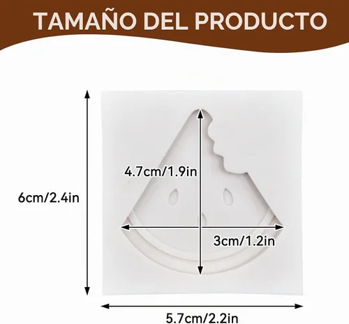 Vista 2 de Moldes de silicona para frutas, molde de chocolate para fondant, 2 piezas, molde de sandía, lindo molde de decoración de tartas, molde de silicona