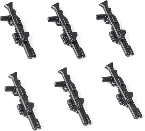 Vista 5 de MOC Space Wars Long DC-15 y Short DC-15 Clone Trooper Blaster Armas de Armamento Accesorios Diseñado para Manos Minifigs (100 piezas)