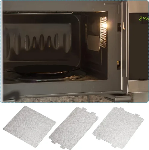 Vista 6 de uxcell Cubierta de guía de ondas para horno de microondas, placa de mica, placa de aislamiento, kit de reparación de 3.9 x 4.7 pulgadas, 4 piezas
