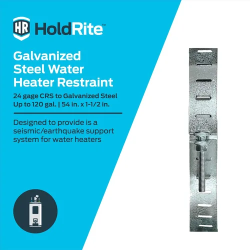 Vista 2 de HoldRite QuickStrap para calentador de agua de 120 galones, acero galvanizado, QS-120
