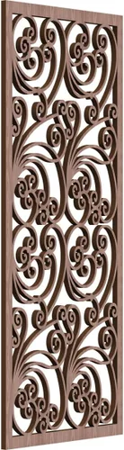 Vista 83 de 9 3/8"W x 24 3/8"H x 1/4"T Marilla Decorativos Paneles de Pared de Madera Calado, Abedul