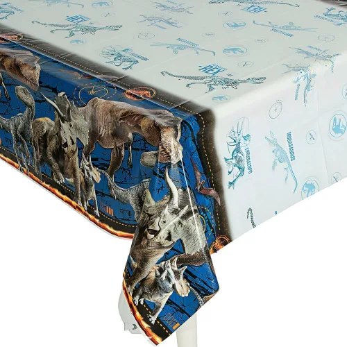 Vista 2 de Jurassic World Fallen Kingdom - Mantel de plástico para fiestas, paquete de 2