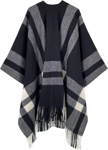 Vista 142 de Moss Rose Chal de viaje para mujer, capa tipo poncho de frente abierto para otoño e invierno