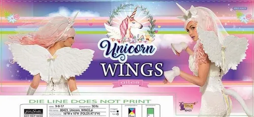 Vista 2 de Rubie's Foro de mujeres alas emplumadas de unicornio, blancoarcoíris, talla única, Como se muestra