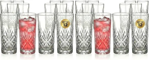 Vista 11 de Godinger Dublín - Juego de 12 vasos de alta copa de cristal