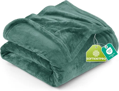 Vista 100 de Utopia Bedding - Manta de vellón de lujo, mullida, antiestática; manta de suave microfibra de 8.8 oz/yd² (300 g/m²) para sofá y cama; tamaño Gris