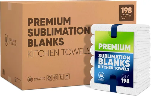 Vista 9 de Microfiber Wholesale Sublimation Blanks - Toallas de microfibra de 16 x 24 pulgadas, tejido de gofre prémium para cocina, espacios en blanco