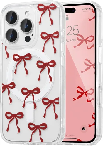Vista 27 de UEEBAI - Funda magnética para iPhone 11, diseño de lazo, compatible con MagSafe, funda transparente delgada inalámbrica, antiamarilleo, a prueba
