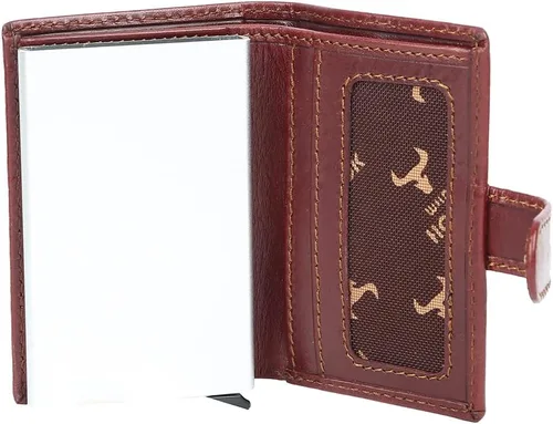 Vista 2 de WILD HOOK Cartera con tarjetero para hombre, cartera con tarjetero para hombre, tarjetero RFID, cartera unisex, billetera inteligente, cartera