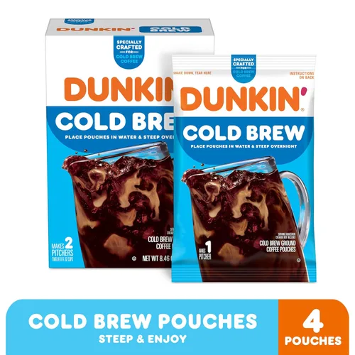 Vista 2 de Dunkin' Paquetes de café molido de preparación fría, bolsa de 8.46 onzas