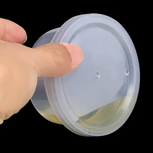 Vista 4 de GWHOLE Recipientes de slime con tapas, paquete de 20 recipientes pequeños de plástico reutilizables para almacenamiento de materiales de slime