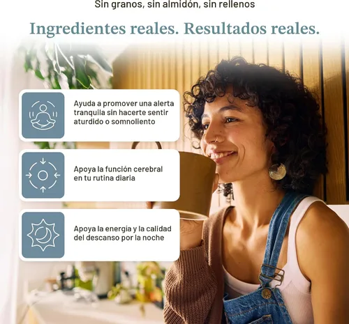 Vista 4 de Fórmula tranquila de hongos reales con melena de león y reishi, 90