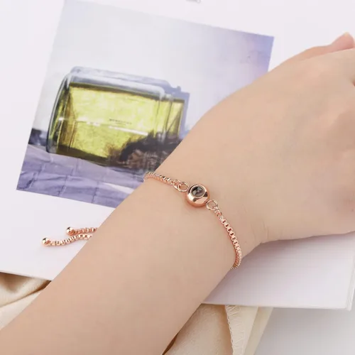 Vista 6 de Godchoices Pulsera de fotos personalizada, pulsera de proyección de fotos, pulseras circulares con imagen