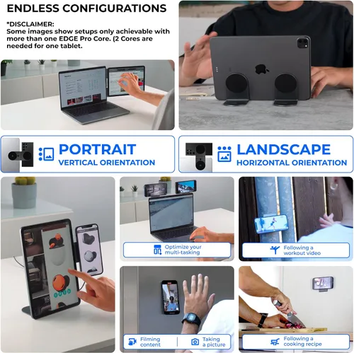 Vista 6 de Kit de Tableta Rolling Square Edge Pro - Montaje y Soporte Magnético para Teléfono, Accesorio de Soporte para Trabajo Inteligente y Productividad