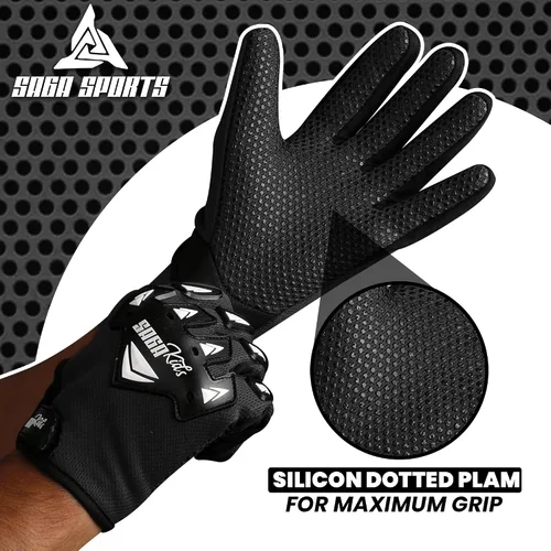 Vista 6 de SAGA SPORTS Guantes de bicicleta para niños para futuros campeones. Guantes de motocross con la máxima protección. Guantes esenciales para motocross