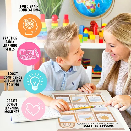 Vista 8 de Hadley Designs 16 carteles educativos para niños pequeños de 1 a 3 años, carteles laminados de aprendizaje para preescolar y jardín de infantes