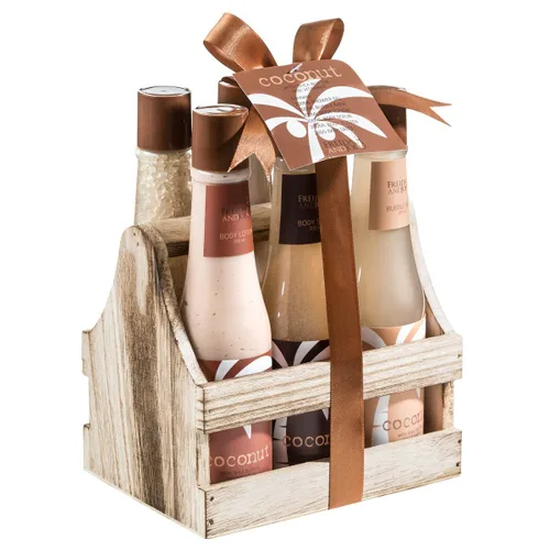 Vista 9 de Cesta de regalo de baño y cuerpo para mujeres y hombres, colección de baño y cuerpo de vainilla francesa, incluye gel de ducha, baño de burbujas