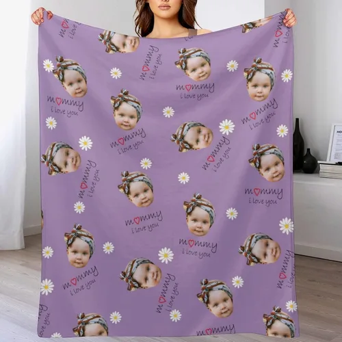Vista 12 de D-Story Mantas faciales personalizadas, regalo personalizado con fotos para papá, día del padre