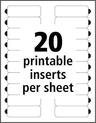 Vista 4 de The Mighty Badge by Avery, 1" x 3" Inserts for Name Tags, 100 Clear Inserts for Inkjet Printers Only (71209) (Pack of 10)