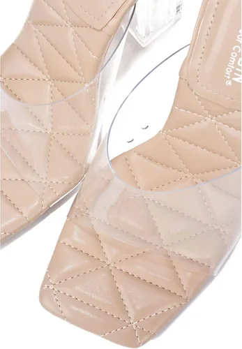 Vista 3 de Pensy - Tacones altos con punta cuadrada transparente (Pensy)
