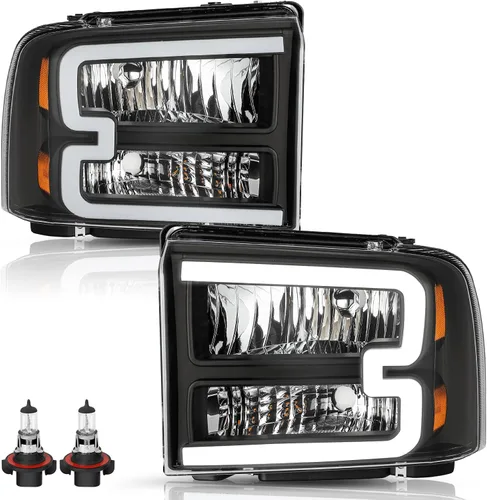 Vista 11 de TUSDAR Juego de montaje de faros delanteros para Ford F250 F350 F450 F550 Super Duty 2005-2007 / Ford Excursion 2005 lado del conductor