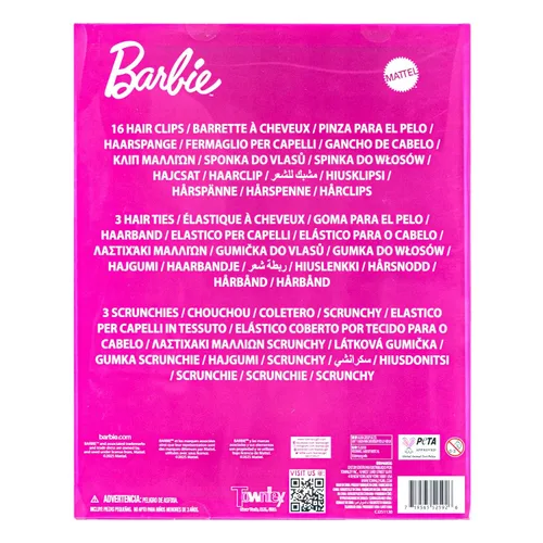 Vista 9 de Barbie - Juego de accesorios para el cabello con pinzas para el cabello, lazos y coleteros