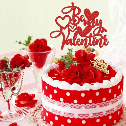 Vista 28 de Ephlyn 24 adornos para cupcakes con purpurina para el día de San Valentín, dulce amor, corazón, día de San Valentín, decoración para cupcakes