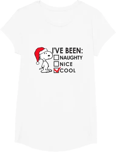 Vista 24 de Peanuts - Camiseta de Navidad fresca de Snoopy, Azul Blanco