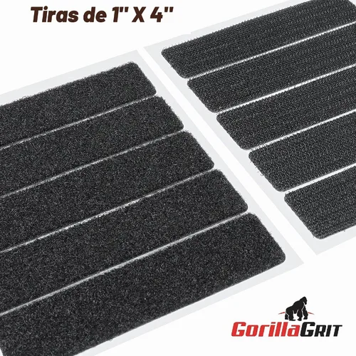 Vista 3 de Tiras de cinta autoadhesivas de gancho y bucle, correas de 1 x 4 pulgadas de ancho, cierre de cinta adhesiva resistente, 15 tiras (negro)