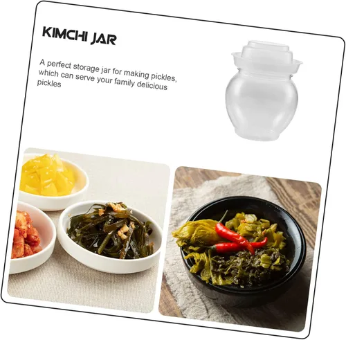 Vista 2 de HANABASS Botes de capacidad para tapa de pepinillo, reutilizables, Kimchi Pickling Fermentación, diseño hermético, sellado chino, recipiente