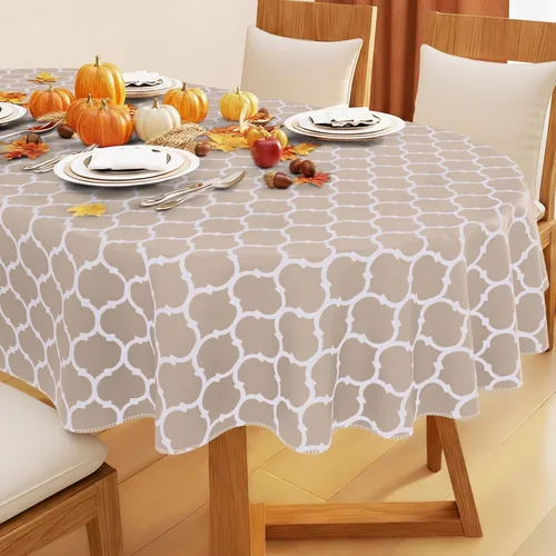 Vista 58 de Smiry - Mantel cuadrado de vinilo impermeable con respaldo de franela para mesas cuadradas, manteles de plástico lavables a prueba de derrames