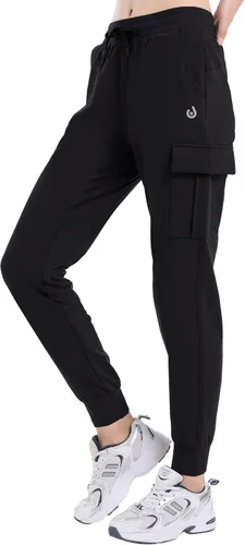 Vista 2 de HARTPOR Pantalones deportivos con forro polar para mujer, pantalones cargo de senderismo, resistentes al agua, pantalones deportivos de invierno
