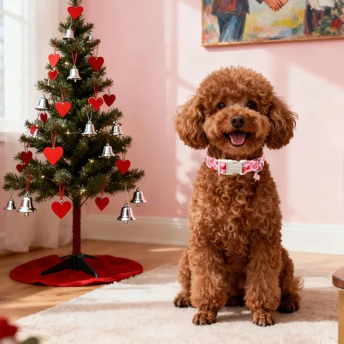 Vista 69 de DOGWONG Collar para perro de San Valentín, collar ajustable de algodón con corazón de caramelo azul, perfecto para perros pequeños a medianos