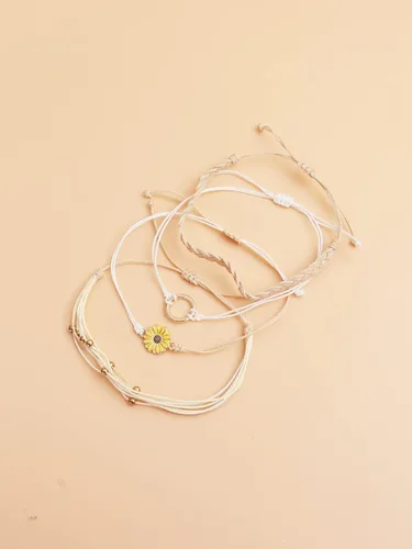 Vista 8 de Sunflower String Bracelet for Teen Girls Teen Girl Gifts Trendy Stuff Adjustable Waterproof Surfer Bracelet Strand Beach Bracelets Women Stocking