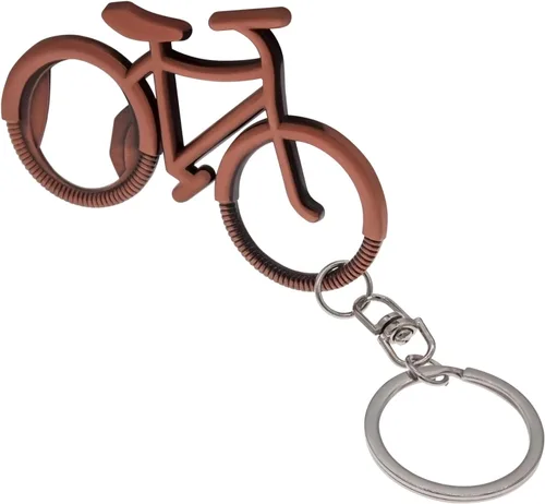 Vista 7 de Colgante de aleación de zinc para bicicleta, abrebotellas de cerveza, llavero para coche, regalo para familiares y amigos en festivales, Negro
