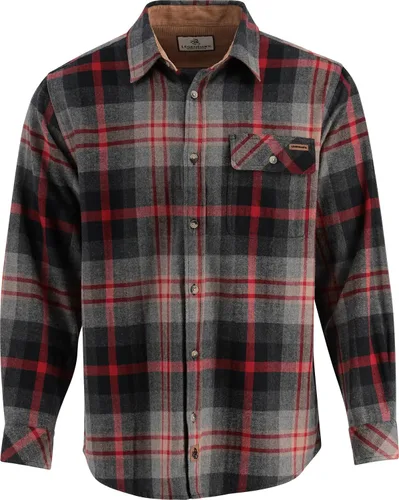 Vista 45 de Legendary Whitetails Camisa de franela de manga larga con botones para hombre, 100% algodón