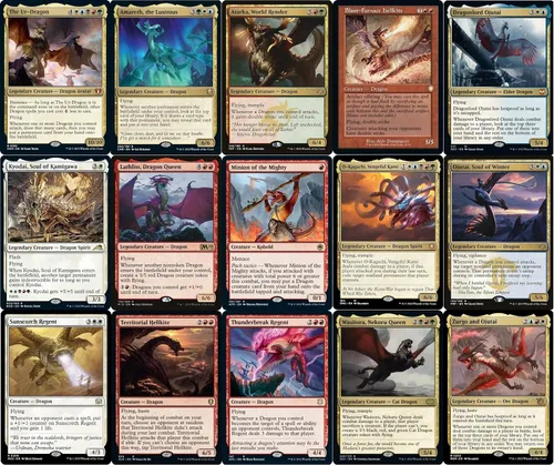 Vista 2 de Elite Commander Dragon Deck – 5 colores – El Ur-Dragon – EDH cEDH – 100 cartas – Magic Custom The Gathering Deck – Muy fuerte