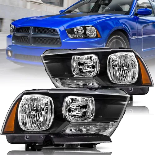 Vista 14 de Juego de faros delanteros halógenos compatibles con Dodge Charger 2015-2023, faros con barra LED dual DRL, par lado izquierdo del conductor LH