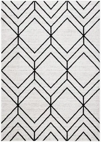Vista 54 de SAFAVIEH Adirondack Collection - Alfombra decorativa, 2 x 3 pies, color negro y marfil, diseño geométrico moderno, no desprende pelusa y de fácil