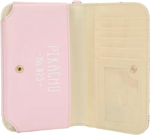 Vista 4 de Bioworld Pokemon Pikachu Number 025 - Cartera tecnológica para mujer, Rosado, Personalizado