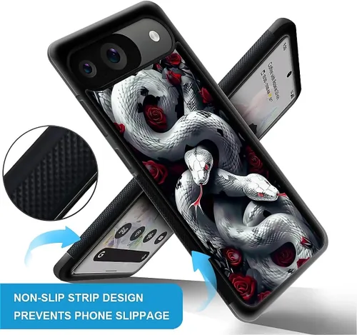Vista 1335 de Compatible con Google Pixel 4A 5G Mobile Case Creative Acrylic Panel trasero Silicona Protección Grip especialmente diseñado para Google Pixel 4A 5G