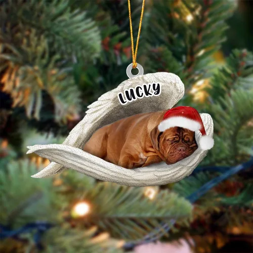 Vista 113 de Ángel durmiente de Afghan Hound para Navidad, adorno personalizado con el nombre del perro, adorno de Navidad personalizado para amantes de perros