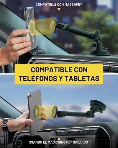 Vista 4 de Scosche Soporte magnético extra fuerte para teléfono celular, soporte para tableta/camión, semi y automóvil, soporte de succión MagSafe resistente